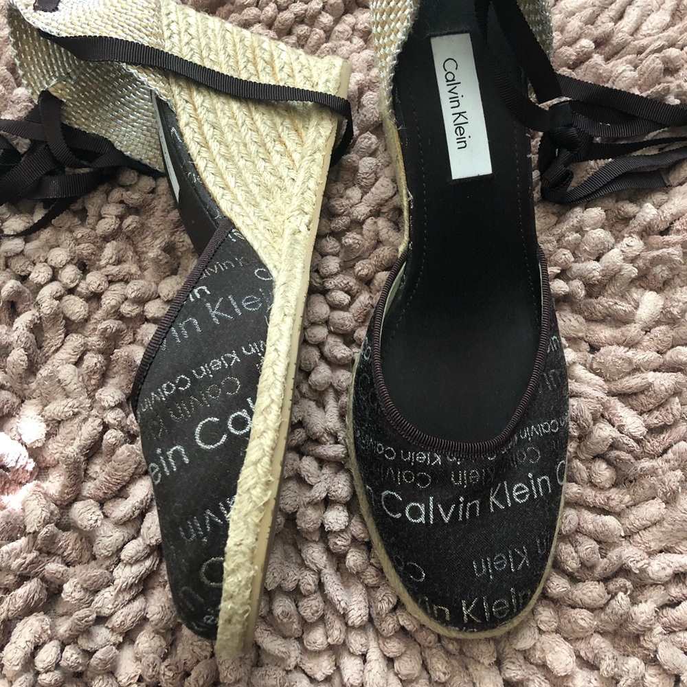 Calvin Klein Ankle Lace Up Espadrilles